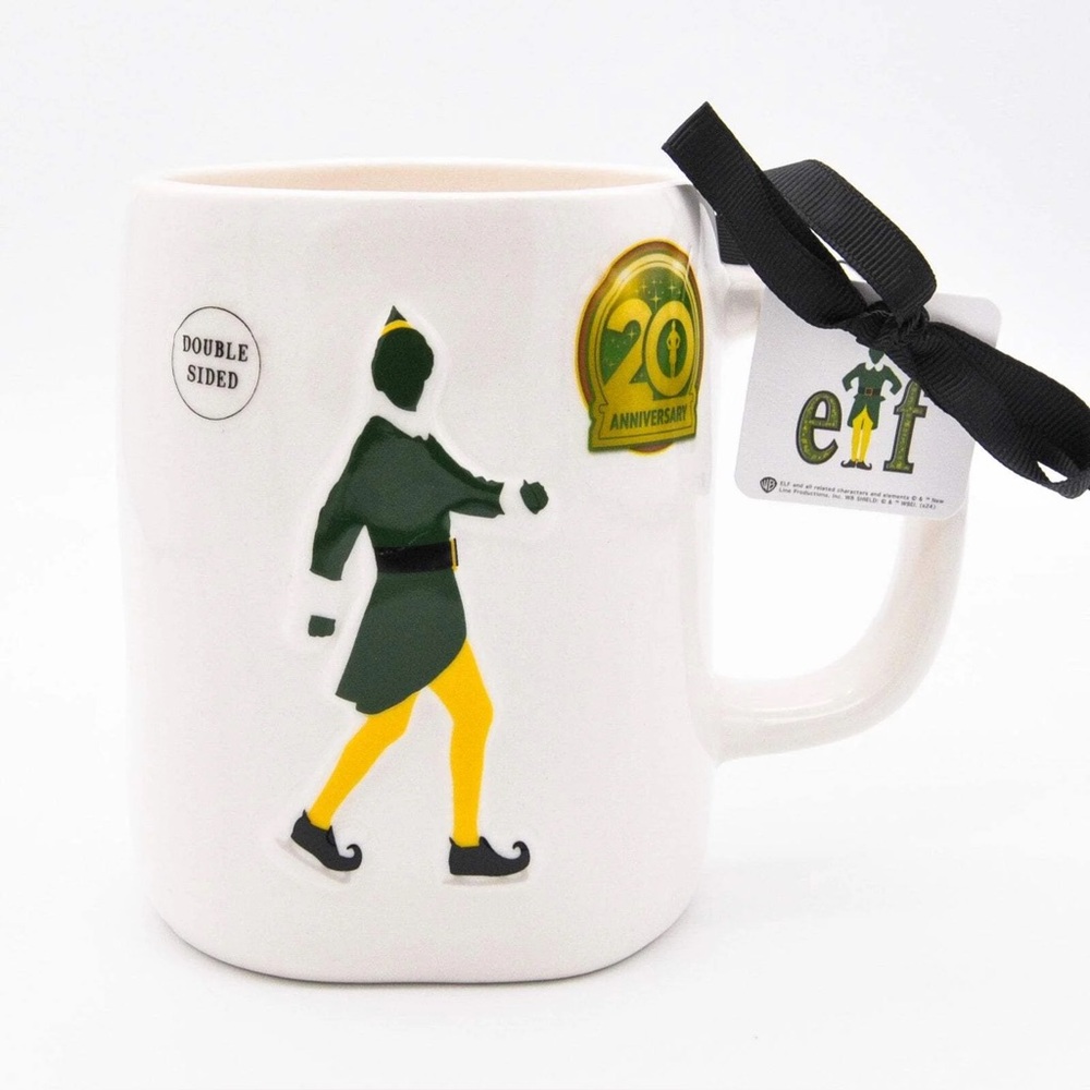 Rae Dunn Elf 20th Anniversary Mug – Smiling’s My Favorite Christmas/Holiday Mug